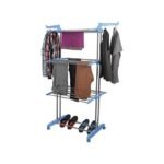 Large Laundry Dryer with Lower Shoe Storage.