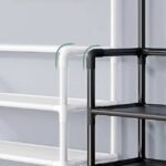 Stable 4-tier shoes stand with steel connectors.