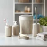 5-Piece Bathroom Accessory Set in Beige