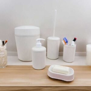 5-Piece Bathroom Accessory Set with 4.2L Dustbin