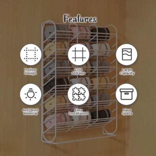 Versatile 6-Layer storage rack with grid storage and anti-rust coating, perfect for home organization.