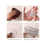 Easy Installation 6-Layer storage rack with adhesive hooks for quick setup on smooth walls.