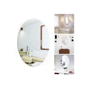 Adhesive Oval Mirror, Decoration Acrylic Mirror Sticker, 3 Sizes