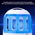 Bug zapper lamp with 360-degree LED light direction.