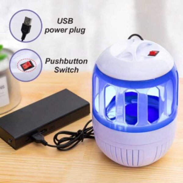 Bug zapper lamp with USB power plug.