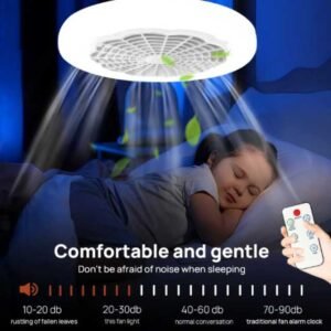 Ceiling Lighting Fan, LED Lamp Air Cooler with 3 Light Settings