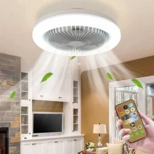 Ceiling Lighting Fan, LED Lamp Air Cooler with 3 Light Settings