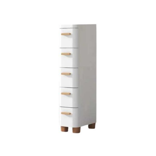 5-Tier Cupboard Cabinet in Sleek White.