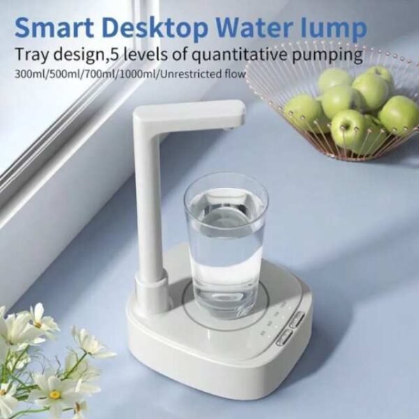 Desktop water dispenser with multiple pumping levels.