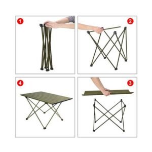 Foldable Picnic Table, Portable Outdoor Camping Table with Bag