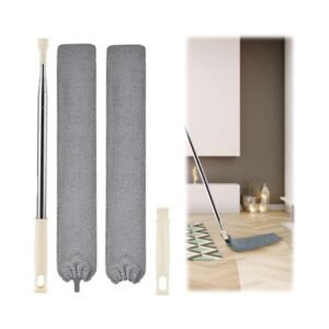 Gap Duster Brush, Extendable Dust Cleaner with Microfiber Pad