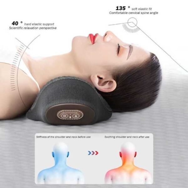 Neck Pain Relief with Sleeping Massage Pillow.