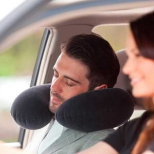 Intex Inflatable Travel Pillow Black Velvet Car Neck Pillow