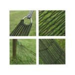 Outdoor net hammock quick and easy setup.