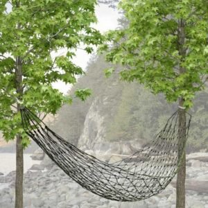 Outdoor Net Hammock, Green Mesh Camping Sleeping Hammock