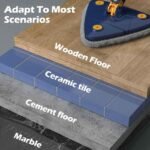 Rotatable floor mop versatile cleaning all surfaces.