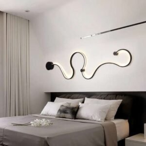 Curved Wall Light – Modern Nordic Indoor LED Lamp with 3 Hues