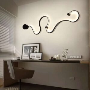 Curved Wall Light – Modern Nordic Indoor LED Lamp with 3 Hues