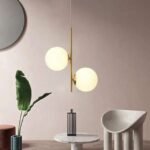 Ceiling light pendant shining in warm light. E27 compatibility, ideal for living rooms, bedrooms, kitchens, offices, and bars.