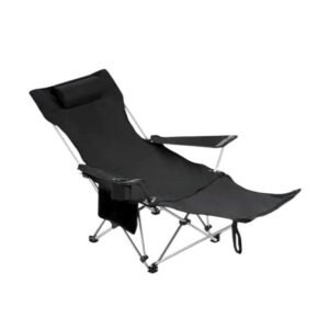 Outdoor Reclining Chair – 155° Camping & Beach Chair with Bag