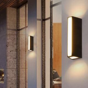 Outdoor Wall Light, 3-Sided Waterproof Wall Lamp, Warm Light