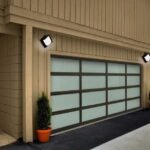 Outdoor Wall Lamp in Black Lighting Surroundings.