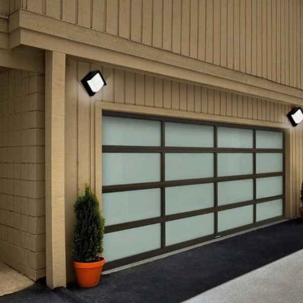 Outdoor Wall Lamp in Black Lighting Surroundings.