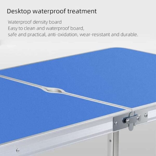 Waterproof picnic table set with easy-to-clean surface.