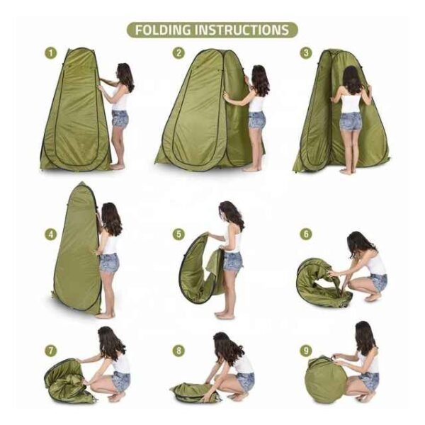 Pop-up shower tent folding instructions setup