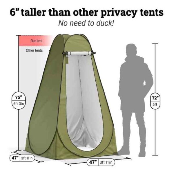 Pop-up shower tent large dimensions