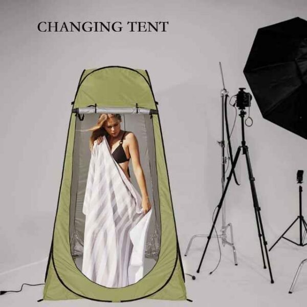 Pop-up shower tent photoshoot changing room privacy