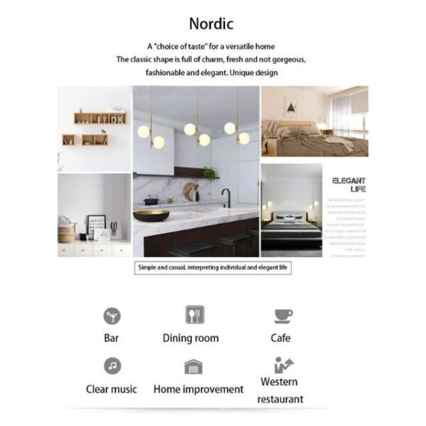 Modern nordic pendant light perfect for homes, bars, and offices. Versatile ceiling lamps for any setting.