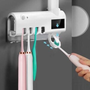 UV Toothbrush Sterilizer with Toothpaste Dispenser, Oral Sanitizer