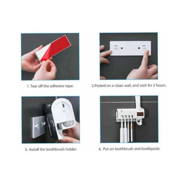UV toothbrush sterilizer installation steps.