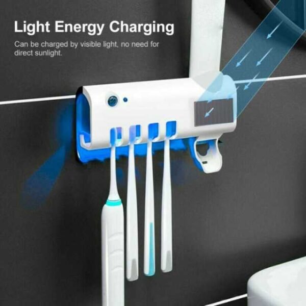 UV toothbrush sterilizer charged with light energy.