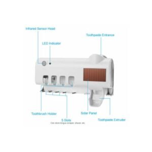 UV Toothbrush Sterilizer with Toothpaste Dispenser, Oral Sanitizer