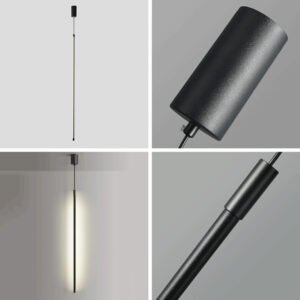 Slim Pendant Light – Minimalist 3-Color LED Hanging Lamp, 60cm