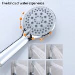 Handheld shower head with 5 spray modes