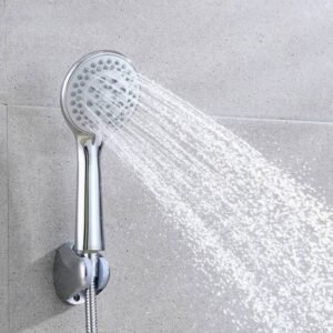 Handheld Shower Head with 5-Speed Sprayer and Stainless Hose