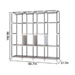 Lightweight large storage wardrobe measuring 167 x 45 x 170 cm for efficient use.