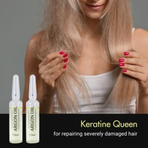 Keratine Queen Ampoules with Collagen & Argan for Hair Repair