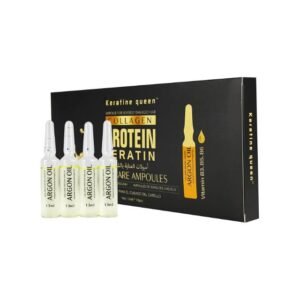 Keratine Queen Ampoules with Collagen & Argan for Hair Repair