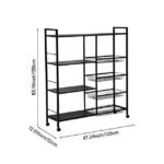 Kitchen storage cart dimensions 120 x 32 x 135 cm, weight 9.8 kg.
