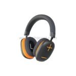 Green Lion Echo Max Bluetooth Headphones in black with orange accents, featuring cushioned headband and mesh ear interiors for comfortable everyday listening.