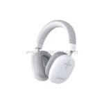 Green Lion Echo Max Bluetooth Headphones in white with gray accents featuring rectangular ear cups and cushioned headband for relaxed long listening.