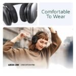 Green Lion Echo Max Bluetooth Headphones in black showcased outdoors with lightweight design and Bluetooth 5.3 connectivity for extended battery life and convenience.