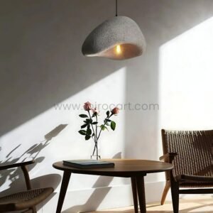Creative Wabi-Sabi Pendant Lamp – Handcrafted Resin Moon Light for Kitchen Island & Dining Room