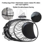 Folding frame of the Premium Hanging Egg Chair, showcasing its stylish, durable, and space-saving design.