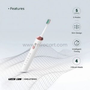 Green Lion Electric Toothbrush – Gentle on Gums, Tough on Stains, 5 Modes