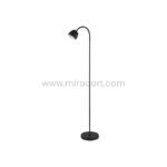 Close-up of the sleek black Modern FJORD Floor Lamp showcasing its minimalist design and adjustable head.